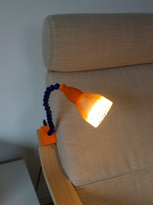 Tischlampe 3D-Druck Industrie Voronoi Design - Klemmlampe, Leselampe, Schreibtischlampe